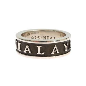 Nialaya Ring Band Ring Silver Black Men Silver Rings